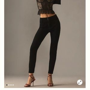 NWT Anthropologie Maeve Junie High-Rise Slim-Leg Jeans - 24 black